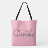 Glamma bling en douane achtergrondkleur tote bag (Achterkant)