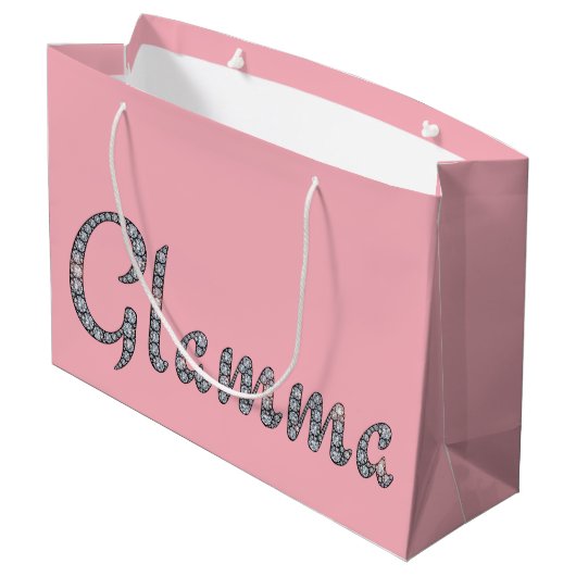 Glamma bling gift large cadeautasje (Achterkant Gekanteld)