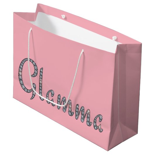 Glamma bling gift large cadeautasje (Voorkant Gekanteld)