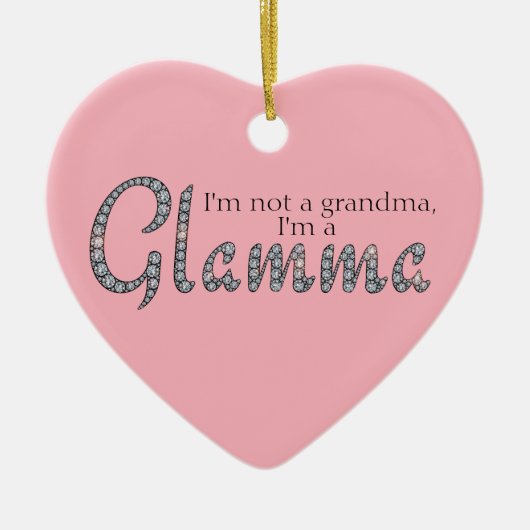 Glamma bling hart ornament (Voorkant)