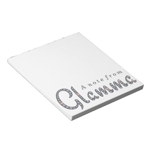 Glamma bling note notitieblok (Schuin)