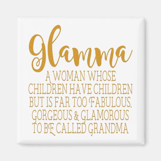 Glamma - Fabulous Grandma Magneet (Voorkant)