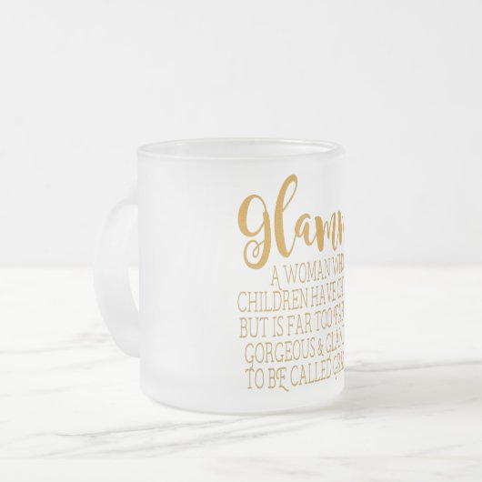 Glamma - Fabulous Grandma Matglas Koffiemok (Voorkant links)