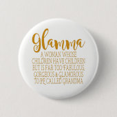 Glamma - Fabulous Grandma Ronde Button 5,7 Cm (Voorkant)