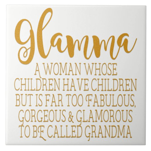 Glamma - Fabulous Grandma Tegeltje (Voorkant)