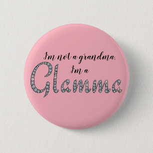 Glamma faux-bling neusvormig ontwerp ronde button 5,7 cm