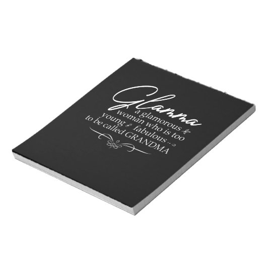 Glamma glamoureuze vrouw notitieblok (Linkerzijde)