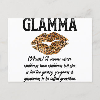Glamma Leopard Lips Kiss- Glam-Ma Description- Mot Briefkaart