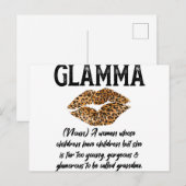 Glamma Leopard Lips Kiss- Glam-Ma Description- Mot Briefkaart (Voorkant / Achterkant)