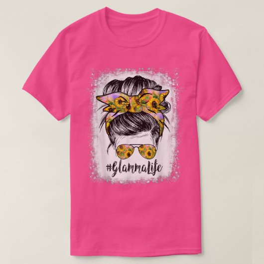 Glamma Life Bleaching Glamma Life Sunflower Messy T-shirt (Design voorkant)