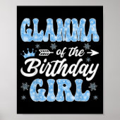 Glamma Of The Birthday Girl Snowflakes Winter Chri Poster (Voorkant)