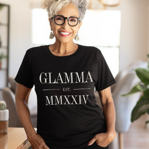 Glamma Romeins cijfer jaar vastgesteld T-shirt