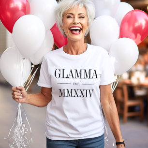 Glamma Romeins cijfer jaar vastgesteld T-shirt