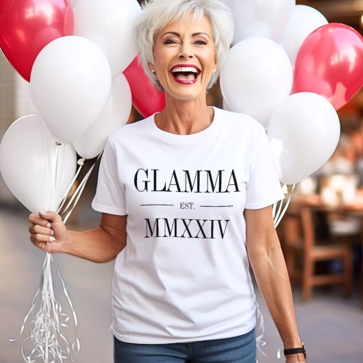 Glamma Romeins cijfer jaar vastgesteld T-shirt