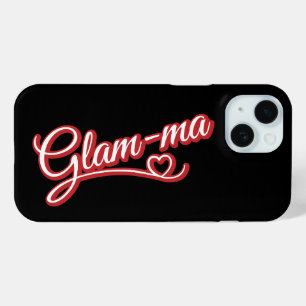 Glamma rood/wit op zwart iPhone 15 case