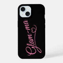 Glamma roze op zwart