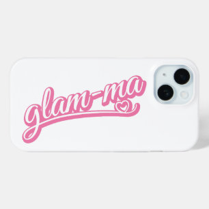 Glamma roze/wit op wit iPhone 15 case
