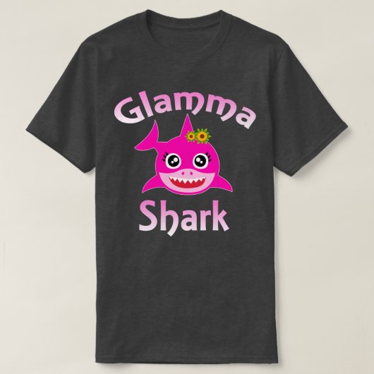 Glamma Shark Funny Grandma Shark T-shirt (Design voorkant)