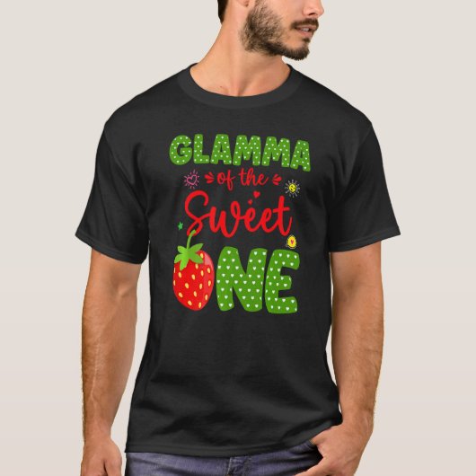 Glamma van de verjaardag Een aardbei 1e Fruit B T-shirt (Voorkant)