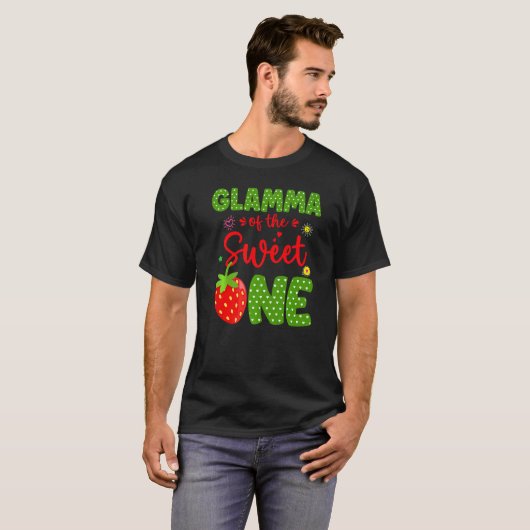 Glamma van de verjaardag Een aardbei 1e Fruit B T-shirt (Voorkant volledig)
