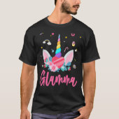 Glamma van de verjaardag meisje eenhoorn thema mag t-shirt (Voorkant)