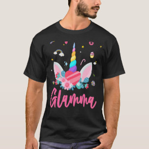 Glamma van de verjaardag meisje eenhoorn thema mag t-shirt