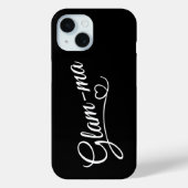 Glamma wit op zwart Case-Mate iPhone case (Achterkant)