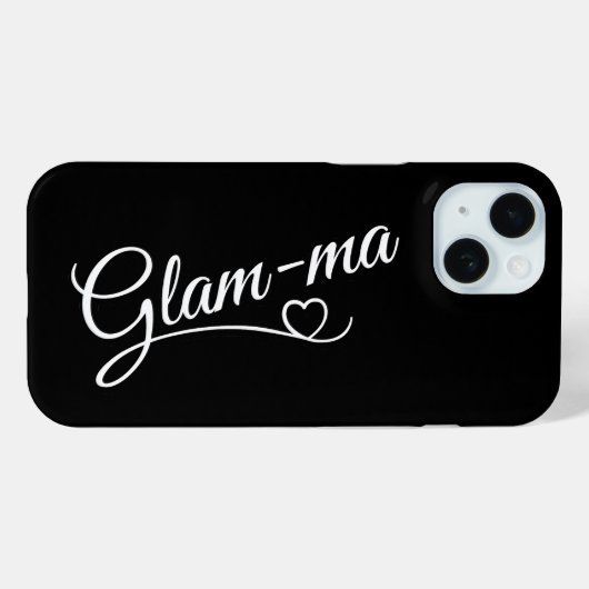 Glamma wit op zwart Case-Mate iPhone case (Achterkant (horizontaal))