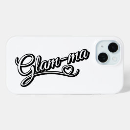 Glamma zwart/wit op wit iPhone 15 case