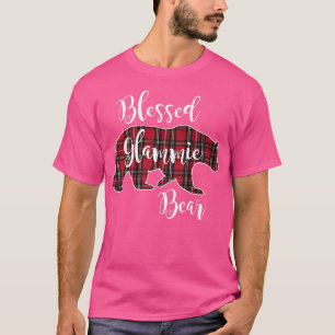 Glammie Beer zonder blozen Rood Tartan Voorlopig g T-shirt