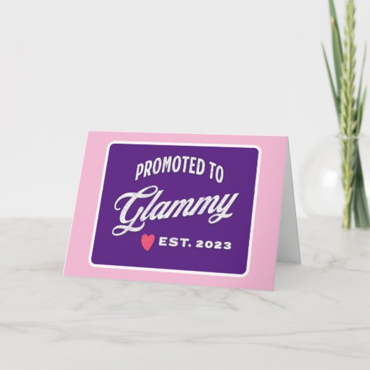 Glammy Est. 2023 voor grootmoeder Kaart (Voorkant)