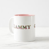 Glammy Floral Oma Schattigee Moederdag Tweekleurige Koffiemok (Voorkant links)