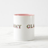 Glammy Floral Oma Schattigee Moederdag Tweekleurige Koffiemok (Center)