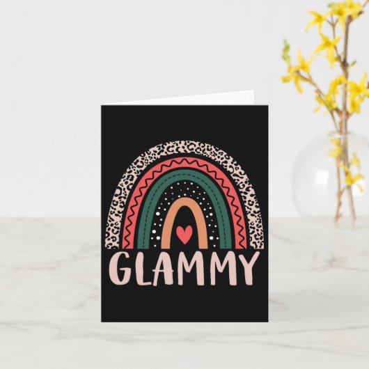 Glammy Rainbow Oma Grootmoeder Vrouwen D Kaart (Gele Bloem)