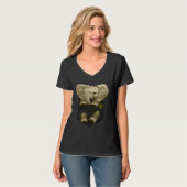 GlamnU Baby Elephant In Pocket Cute  Graphic Anima T-shirt (Voorkant volledig)