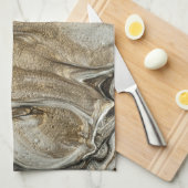 Glamor 003 Vloeibare Bruine Kleuren Keukenhanddoek (Quarter Fold)