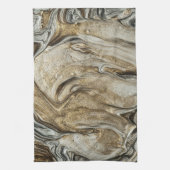 Glamor 003 Vloeibare Bruine Kleuren Keukenhanddoek (Verticaal)