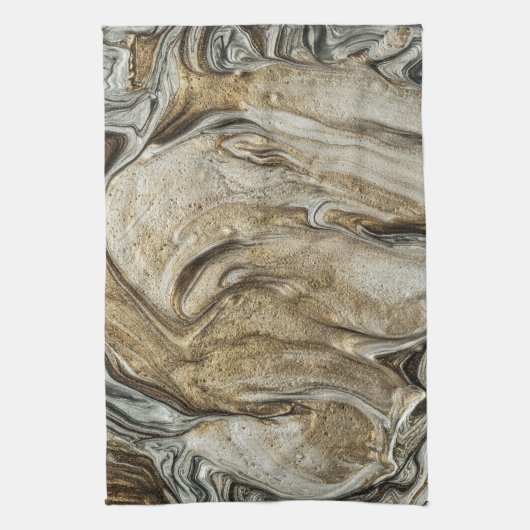 Glamor 003 Vloeibare Bruine Kleuren Keukenhanddoek (Verticaal)