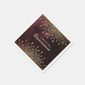 Glamor Art Deco Burgundy  Quinceanera Servet (Hoek)