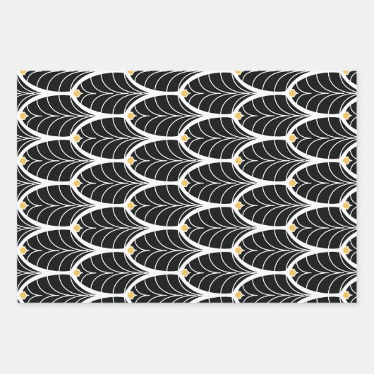  Glamor Art Deco Pattern uit de jaren 20 Inpakpapier Vel (Voorkant 2)