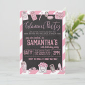 Glamor Birthday Party Invitation Kaart (Staand voorkant)
