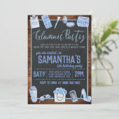 Glamor Birthday Party Invitation Kaart (Staand voorkant)