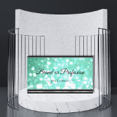 Glamor Blauwgroen Glitter Black Silver Border Eleg Visitekaartje