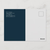 Glamor Blue Silver Foil Glitter Quinceanera 15th Briefkaart (Achterkant)