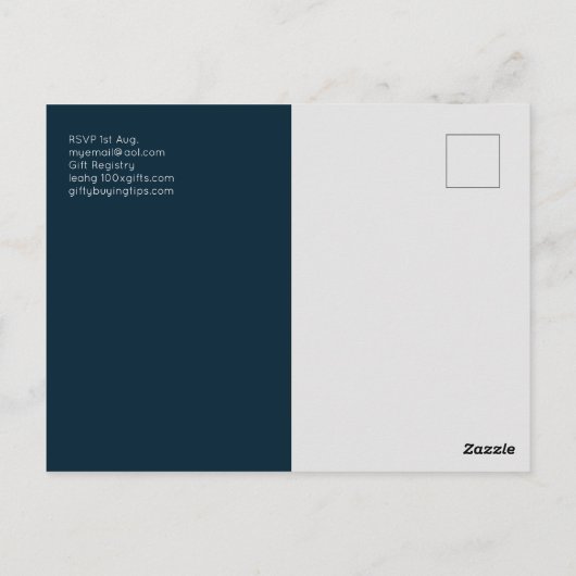 Glamor Blue Silver Foil Glitter Quinceanera 15th Briefkaart (Achterkant)