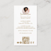 Glamor Blush Pink Gold Beauty Salon Makeup Studio Visitekaartje (Achterkant)