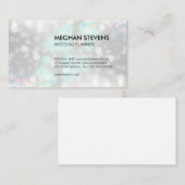 Glamor Bokeh Wedding Planner Afsprakenkaartje (Voorkant / Achterkant)