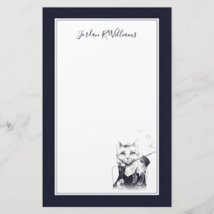 Glamor Cat   Jouw namen toevoegen Briefpapier