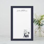 Glamor Cat | Jouw namen toevoegen Briefpapier (Staand voorkant)