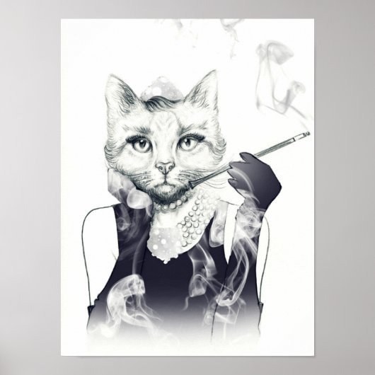 Glamor Cat Poster (Voorkant)